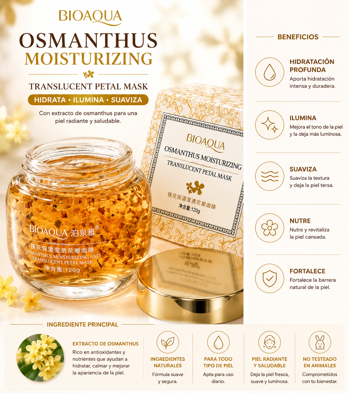 Mascarilla facial Hidratante Osmanthus