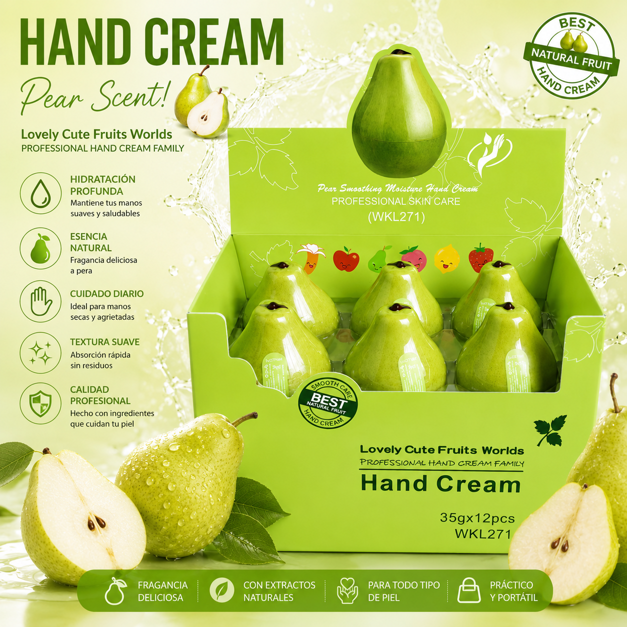 Crema Hidratante para Manos con Aroma a Pera