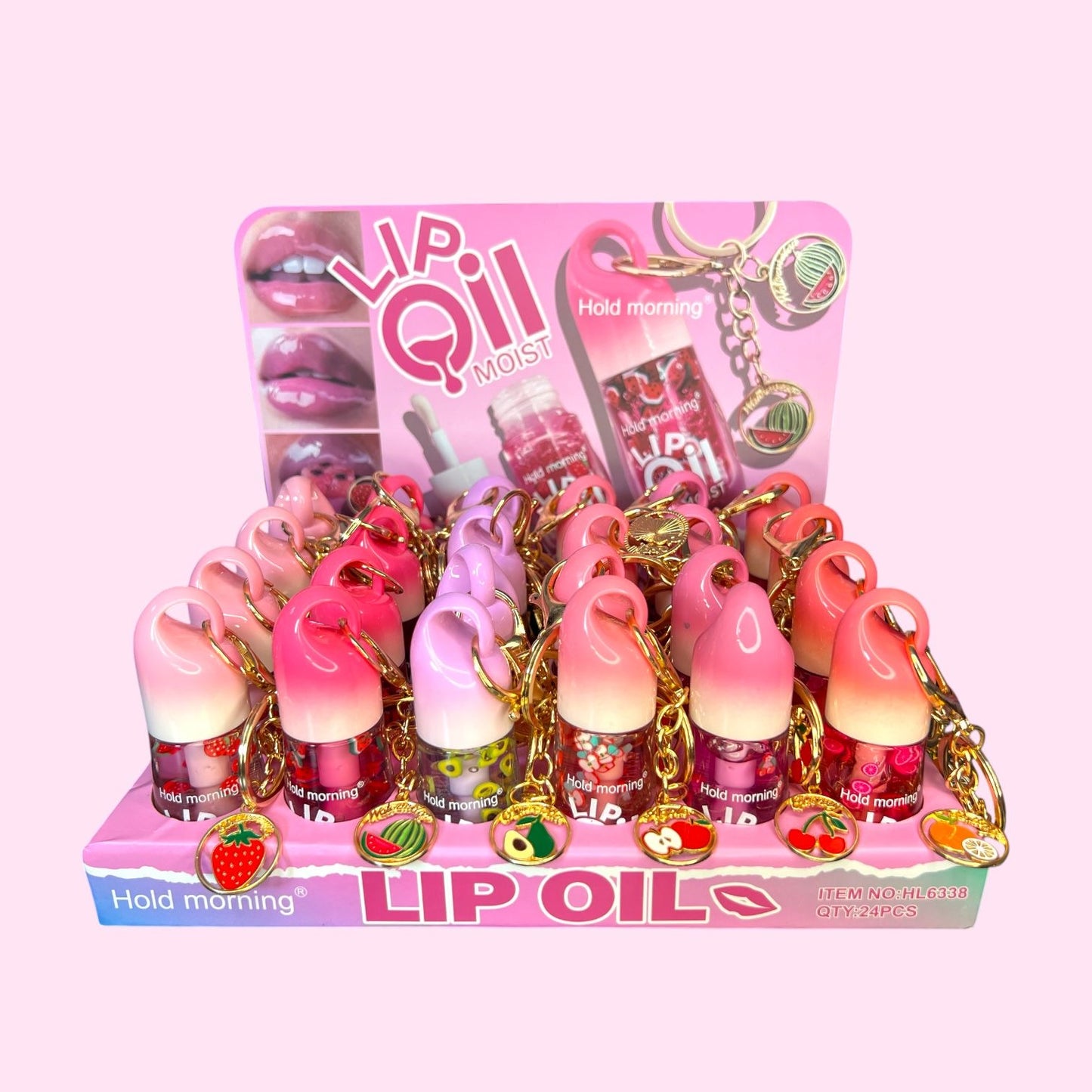 Lip gloss llaveros frutales