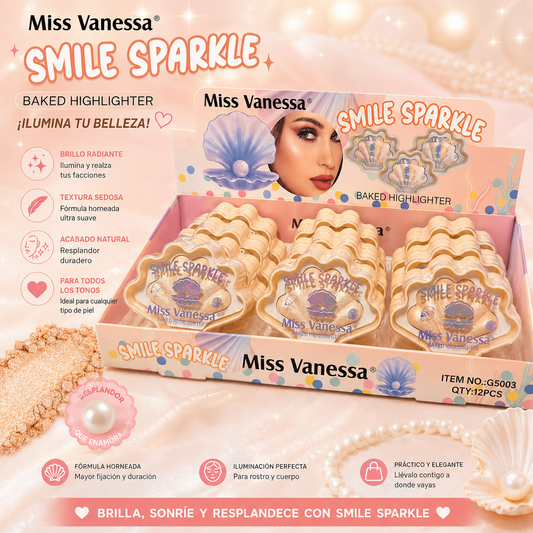 Iluminador Horneado Smile Sparkle en Forma de Concha