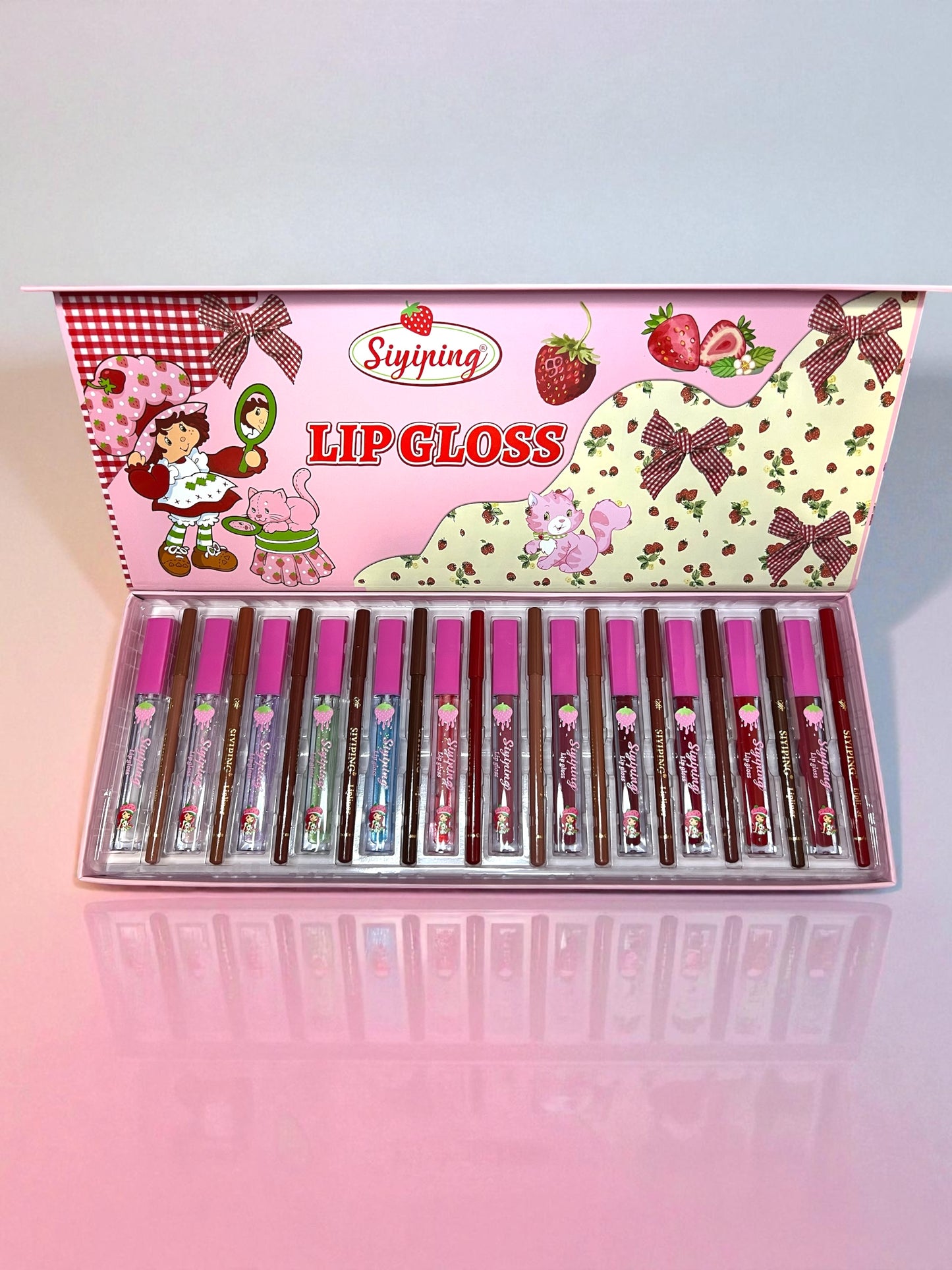 Set lip gloss fresita 24pcs