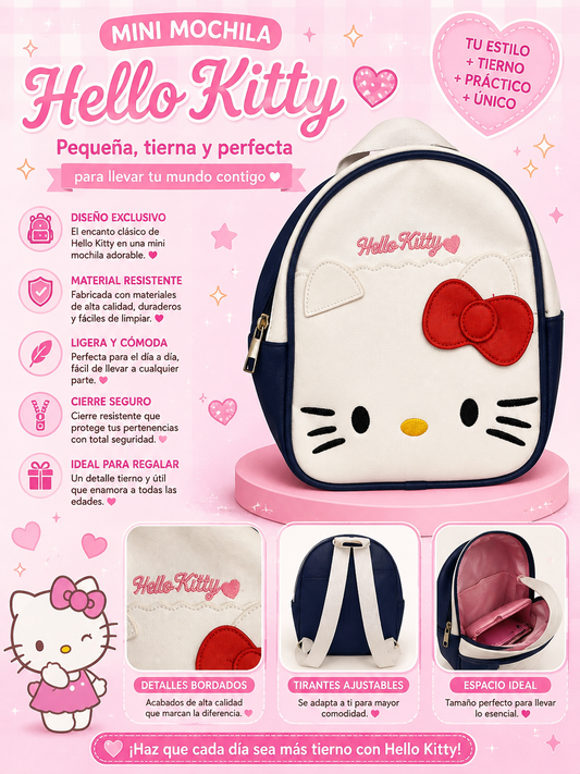 Mochila Mediana Bordada – Semi Cuero