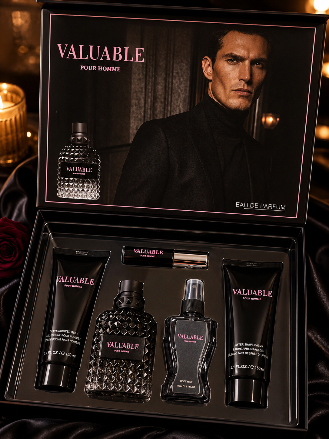 Set de Perfume para Hombre Valuable – 5 Piezas