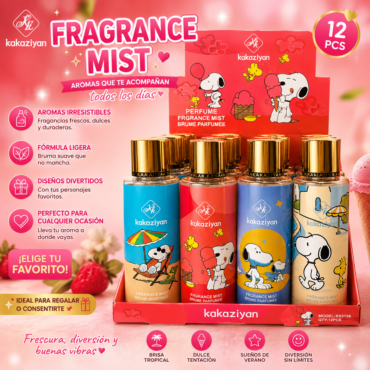 Fragrance Mist con Diseños Divertidos
