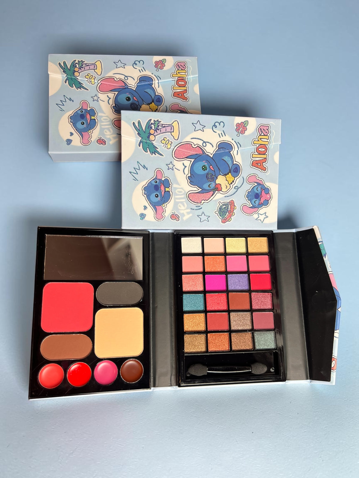 Paleta de Maquillaje Aloha – Set Completo con Sombras, Rubor y Brillos