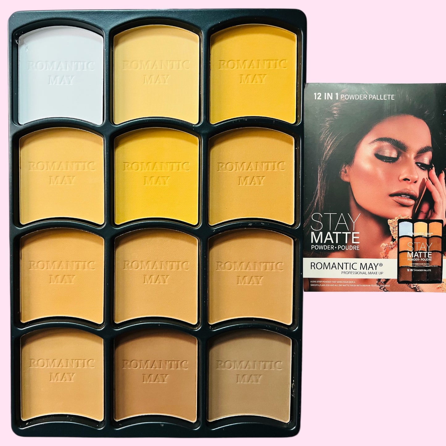 Paletas de polvos compactos stay Matte 12 en 1 Romantic May