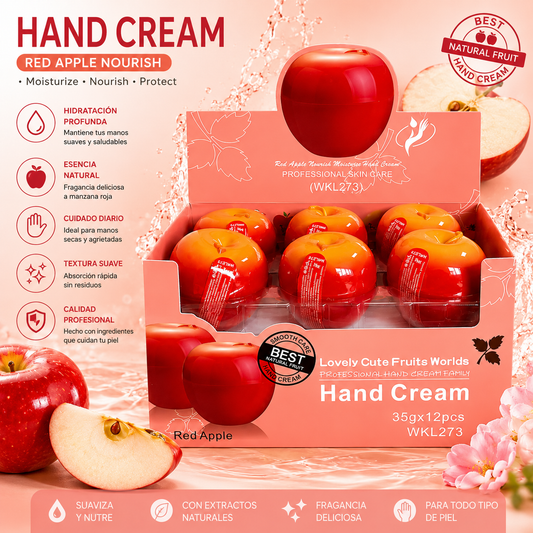 Crema Hidratante para Manos con Aroma a Manzana Roja
