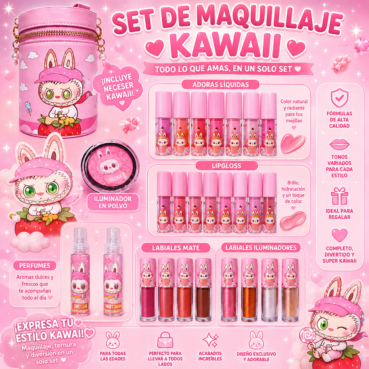 Estuche Makeup la bubu