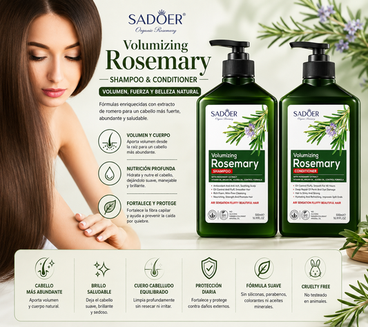 Set Capilar de Romero Voluminizador – Shampoo + Acondicionador