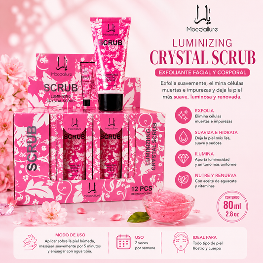 Exfoliante Facial y Corporal Floral Mocallure – Luminizing Crystal Scrub 80 ml
