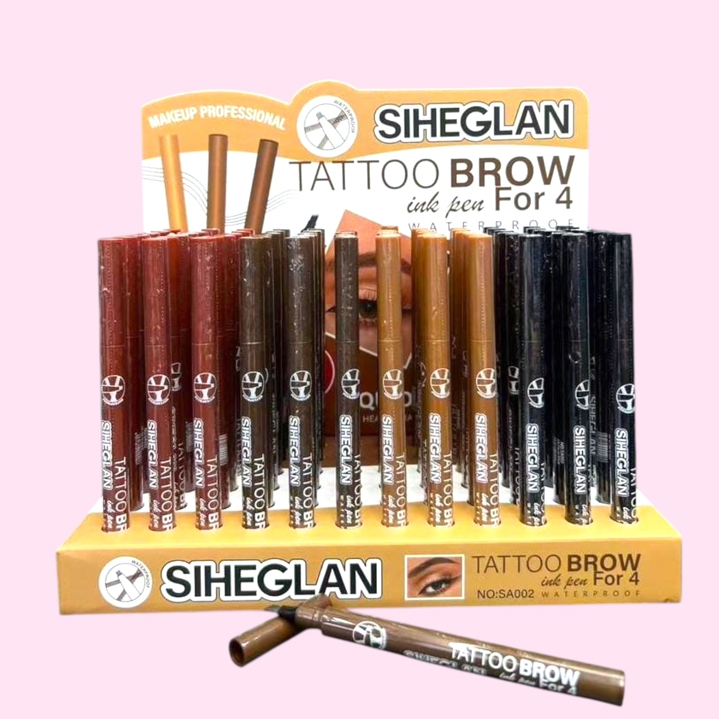 Lápiz de Cejas Tipo Tatuaje Waterproof 4 Puntas – SHEGLAM