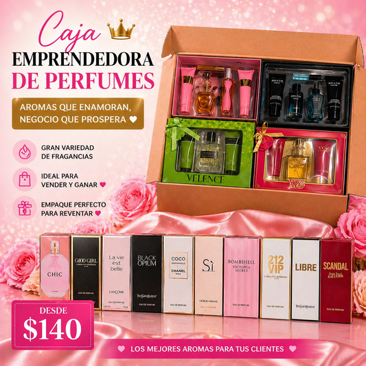 Caja emprendedora de Perfumes $140